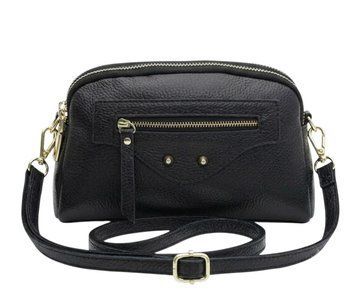 Жіноча сумка Borsa із екошкіри K11670 Чорна K11670-1 фото