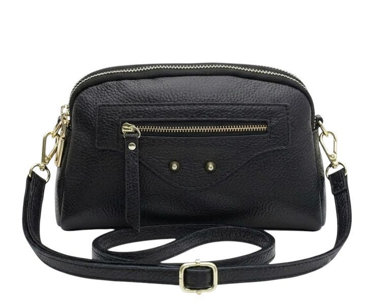 Жіноча сумка Borsa із екошкіри K11670 Чорна K11670-1 фото Жіноча сумка Borsa із екошкіри K11670 Чорна K11670-1 фото