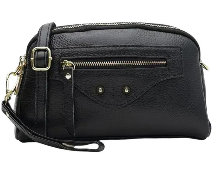 Жіноча сумка Borsa із екошкіри K11670 Чорна K11670-1 фото Жіноча сумка Borsa із екошкіри K11670 Чорна K11670-1 фото