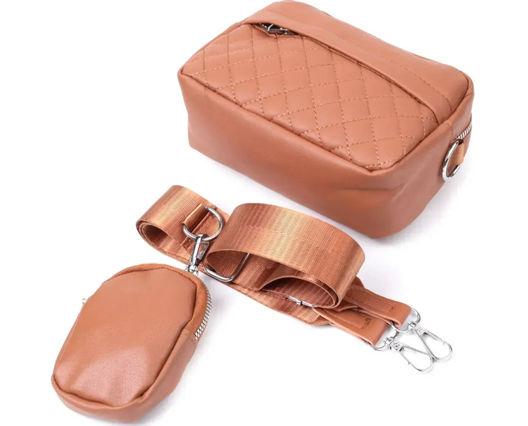 Жіноча сумка крос-боді з монетницею Vintage 22795 Руда 22795 фото Жіноча сумка крос-боді з монетницею Vintage 22795 Руда 22795 фото